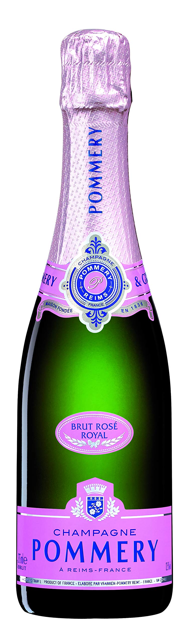 POMMERY Brut Rose Champagne - Premium French Sparkling Wine (0.38L/12.8oz) - Perfect for Weddings, Anniversaries & Romantic Celebrations