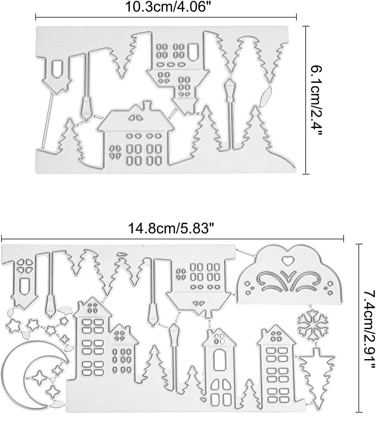 Christmas Winter House & Snowflake Cutting Dies for DIY Scrapbooking, Album Decorations, Greeting Cards | Fairy Tale House Paper Craft Dies | Perfect for Holiday Card Making, Home Decor, and Winter-Themed Projects