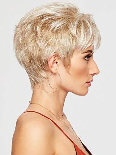 Raquel Welch Sparkle Wig - Short Textured Layers Synthetic Hair in Shaded Iced Cappuccino | 3