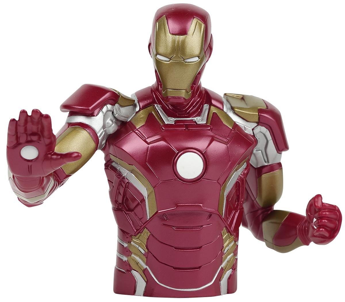 Avengers: Age of Ultron Iron Man Light-Up Bust Bank - Collectible Marvel Superhero Coin Bank with LED Light Effects | Perfect for Marvel Fans, Home Decor, and Gift Giving