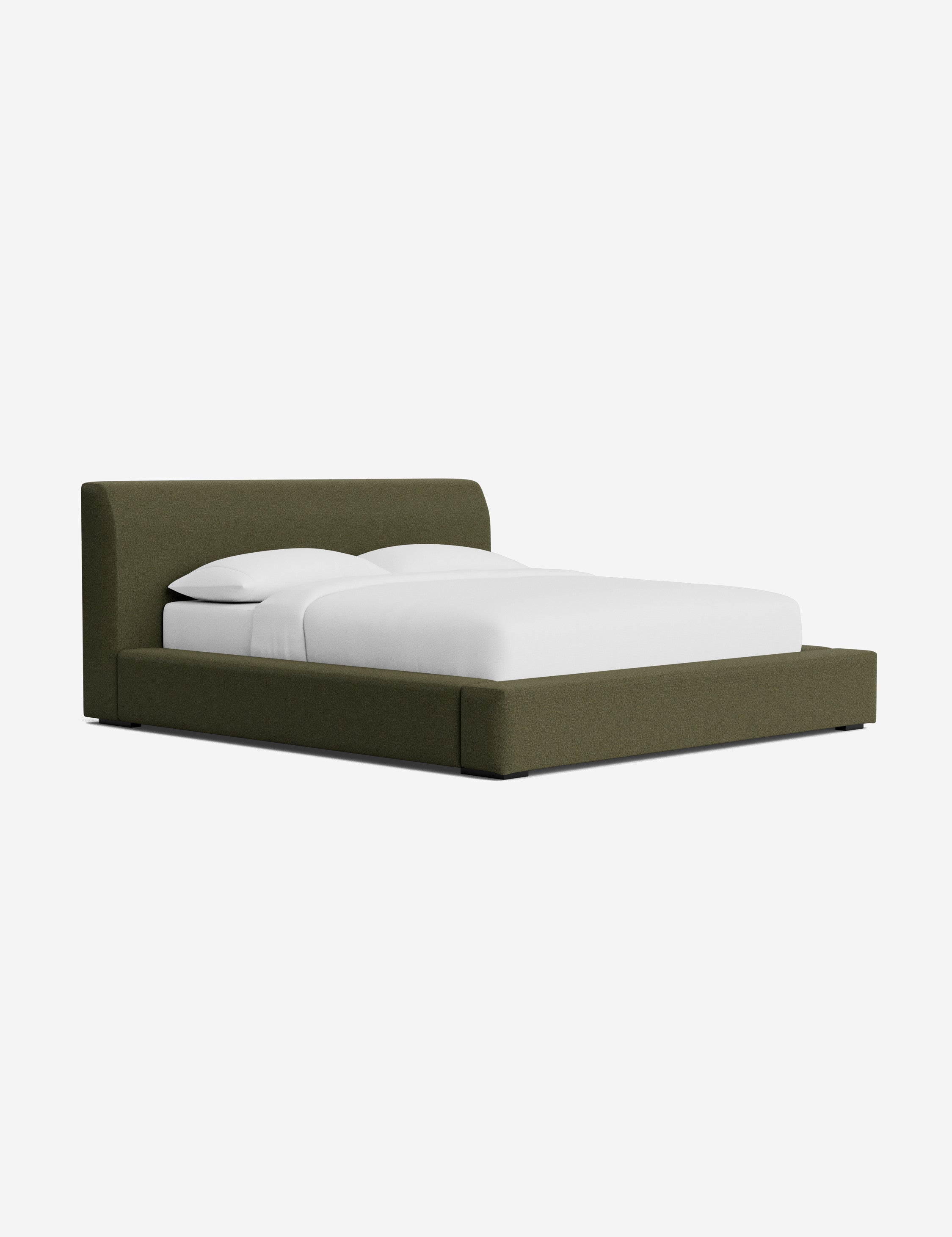 Clayton Platform Bed Frame - Queen Size, Modern Minimalist Wooden Bed with Sturdy Slat Support - Perfect for Bedroom, Guest Room, or Studio Apartment