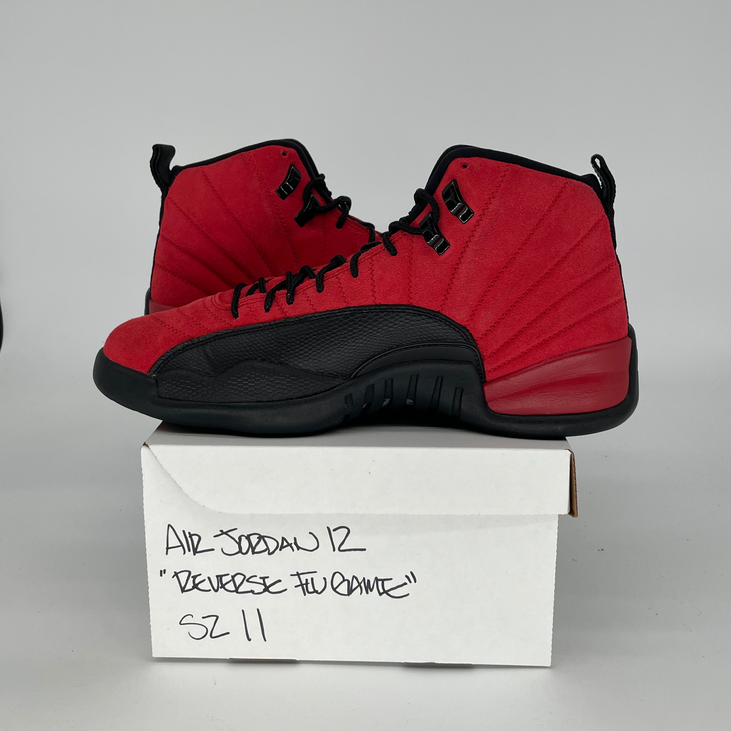 AIR JORDAN 12 Reverse Flu Game Basketball Shoes - Men's Size 11/Women's 12.5 (CT8013-602) - Retro Sneakers for Streetwear & Court Performance