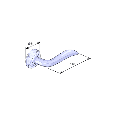 Dorr Door Handle Lockbolaget 617 Large Nickel - Premium Door Hardware for Home & Office Security