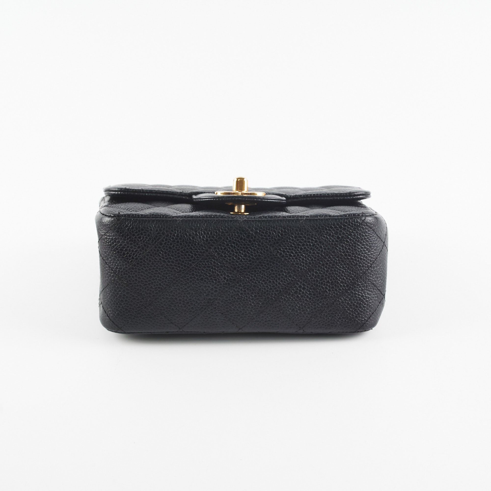 Chanel Caviar Mini Square Flap Bag 24k Gold Hardware Black - Luxury Crossbody Bag for Women, Perfect for Evening Events & Parties