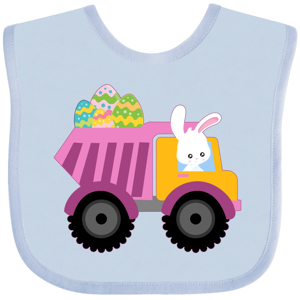 Easter Bunny Dump Truck Baby Bib for Easter Egg Delivery Fun