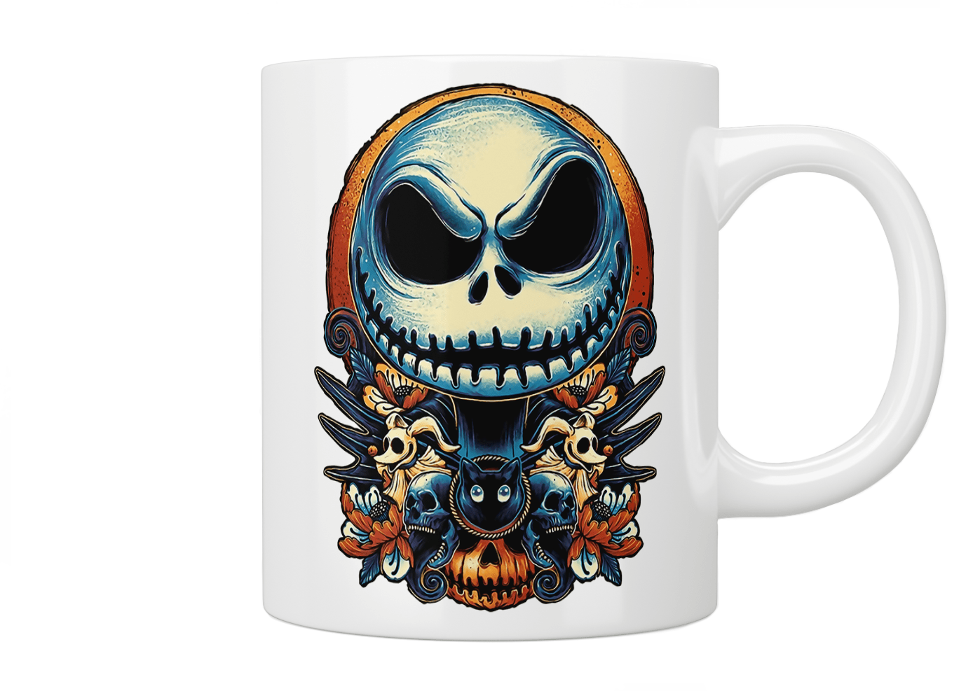 Jack Skellington Coffee Mug - The Nightmare Before Christmas Inspired Ceramic Cup - Perfect for Halloween, Christmas Gifts & Hot Beverages