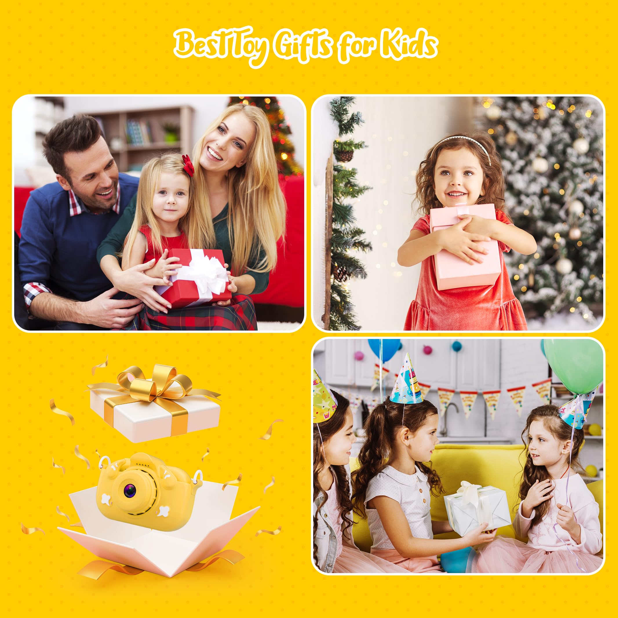 Best Kids Digital Camera Toy for Boys & Girls Ages 3-8 - Dual Lens HD Camera with 32GB SD Card - Perfect Christmas & Birthday Gift for Toddlers - Great for Travel, Outdoor Adventures & Learning Photography