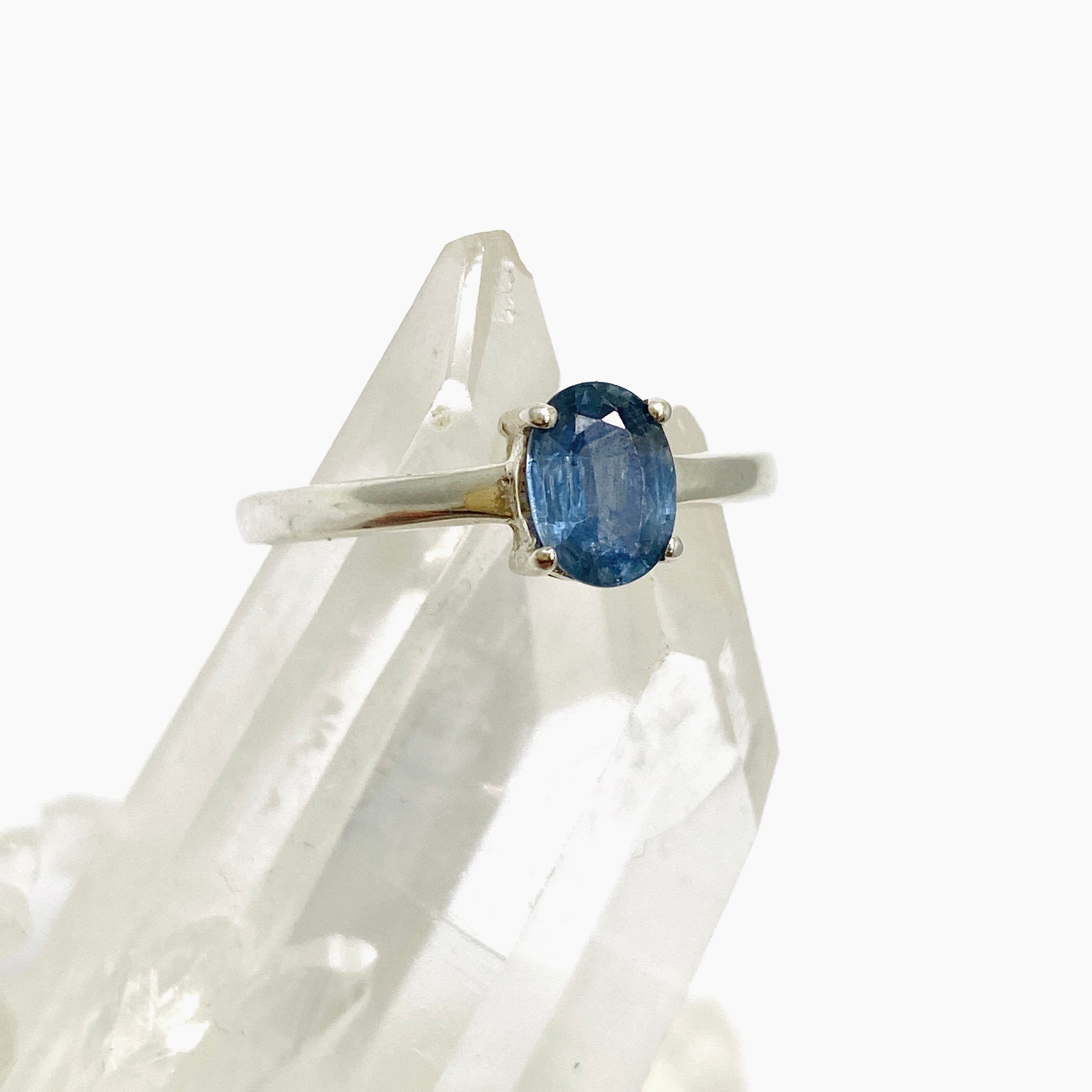 Elegant Sapphire Oval Faceted Ring - Size 8 (PRGJ812) - Perfect for Engagement, Anniversary & Special Occasions