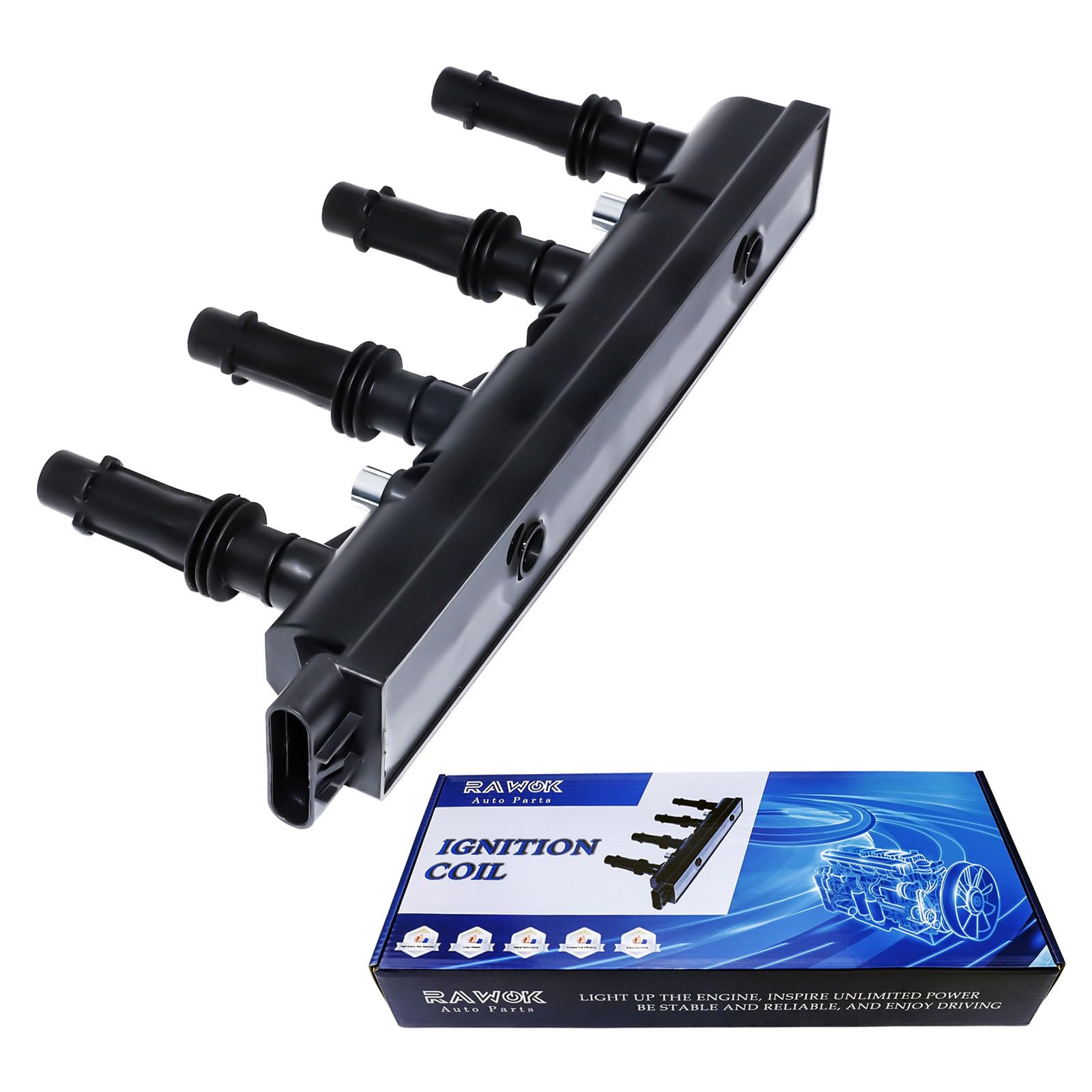 High Performance Ignition Coil Pack Compatible with Chevy Cruze/Sonic/Trax/Volt, Cadillac ELR & Buick Encore 1.4L Turbo (2011-2020) - Replaces D521C, UF669, 55577898, 55579072, 25198623 - Perfect for Engine Misfire Repair & Performance Upgrade