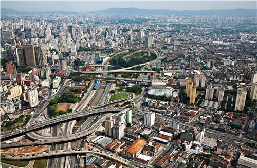 SAO PAULO SKYLINE GLOSSY POSTER - High Quality Brazil World Cup Photo Print - Perfect for Home Decor, Office Wall Art & Gift Ideas