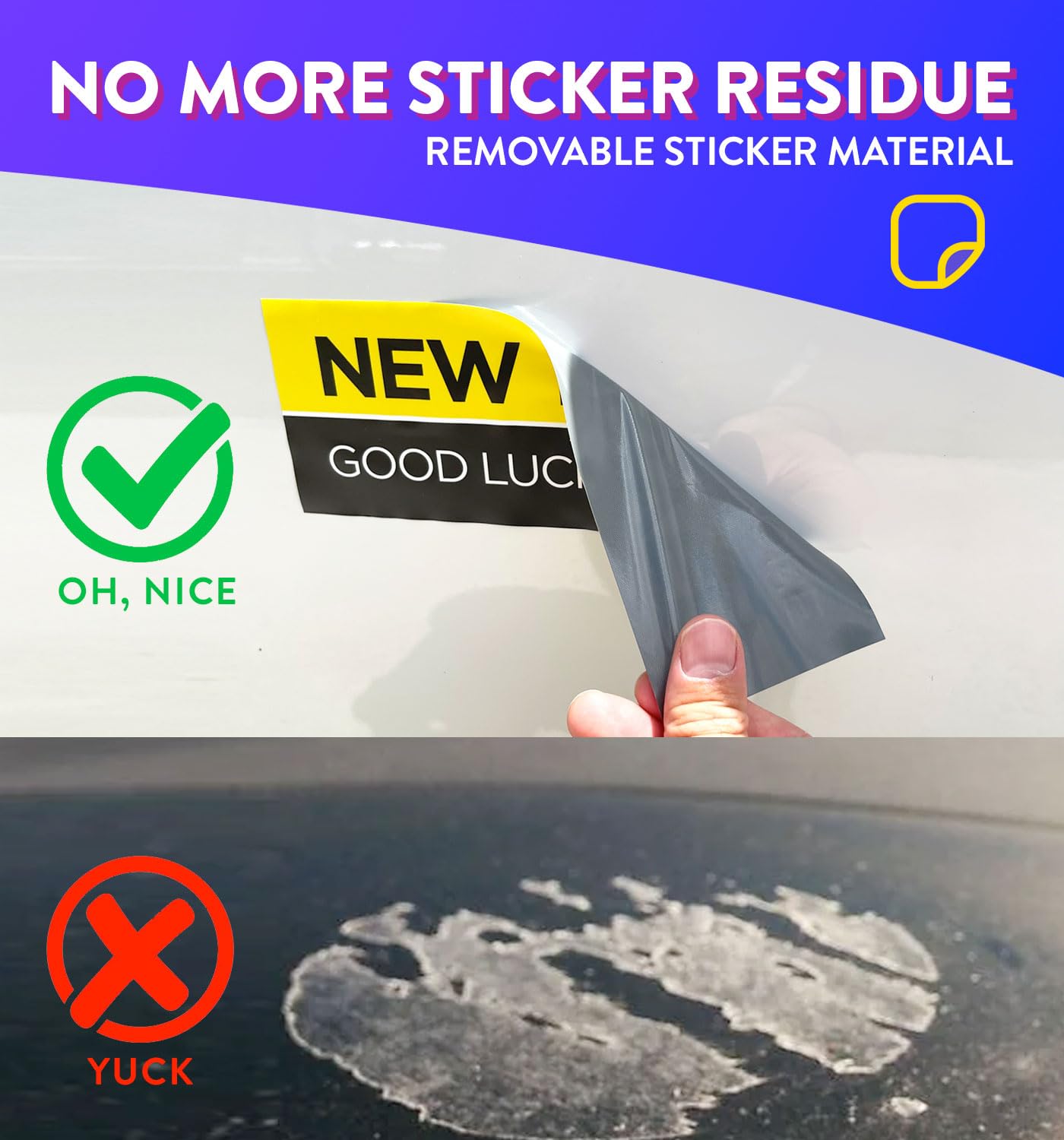Rio Salto Removable Funny Student Driver Sticker for Cars - New Driver Gift, Teen Boy & Girl Bumper Decals - Paint-Safe Vinyl Window Stickers | Perfect for Graduation Gifts, New Car Owners & Learner Drivers