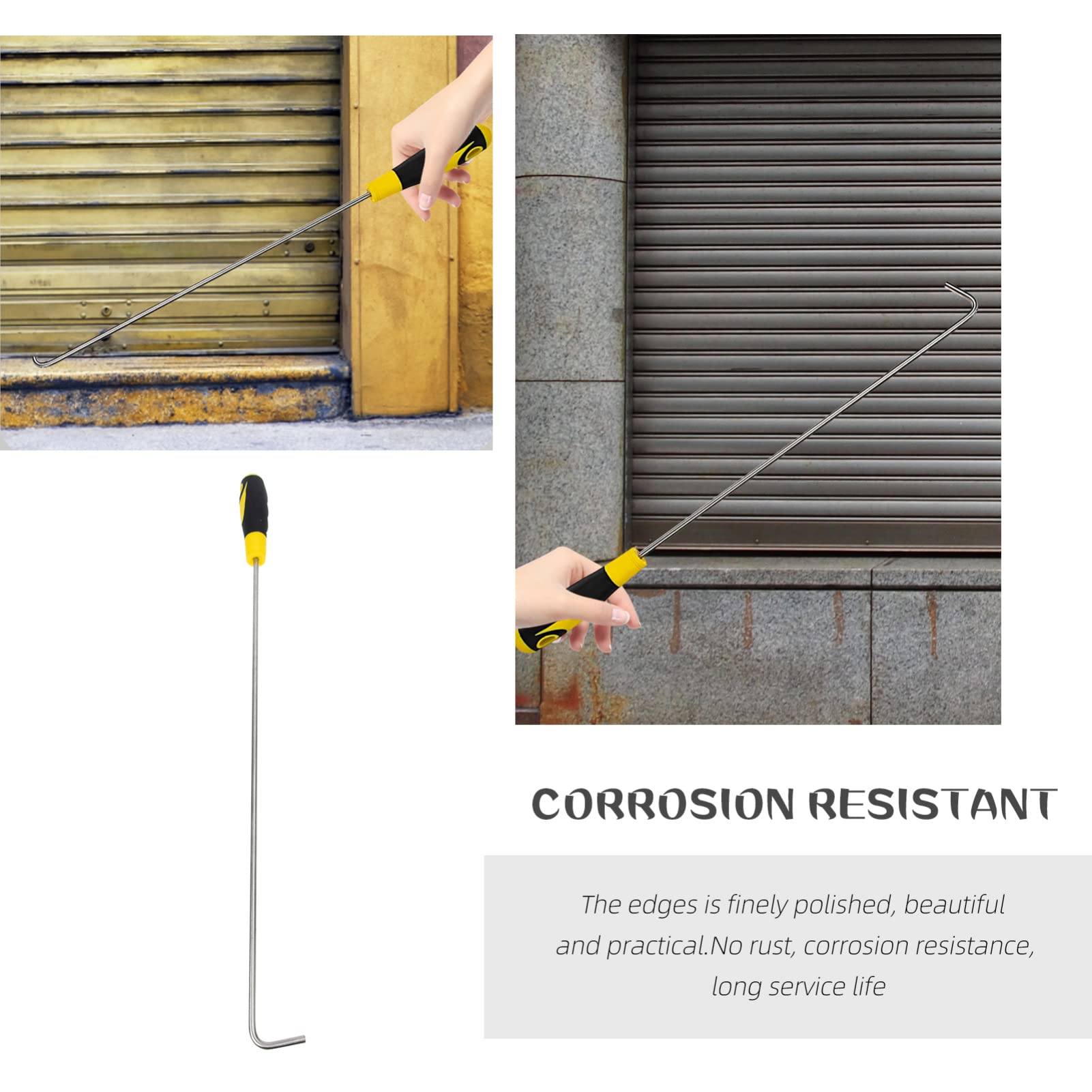 Heavy Duty Manhole Cover Hook - Window Blinds Rod & Door Hook - Professional Lifting Tool for Utility Workers (Perfect for Sewer Maintenance, Construction Sites & Home Window Treatments)