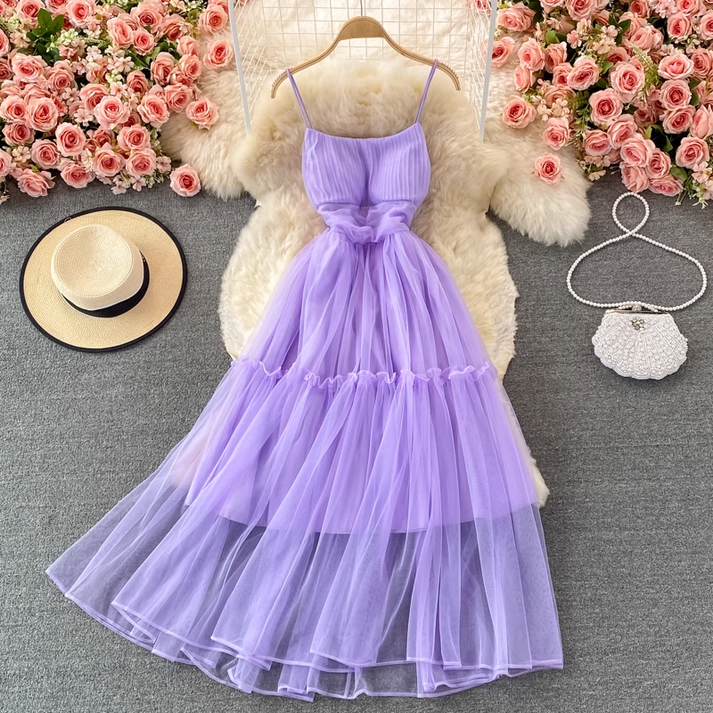 Sexy High Waist Backless Summer Dress - Spaghetti Strap Swing Long Maxi Dress for Women - Perfect for Beach Vacations, Date Nights & Evening Parties
