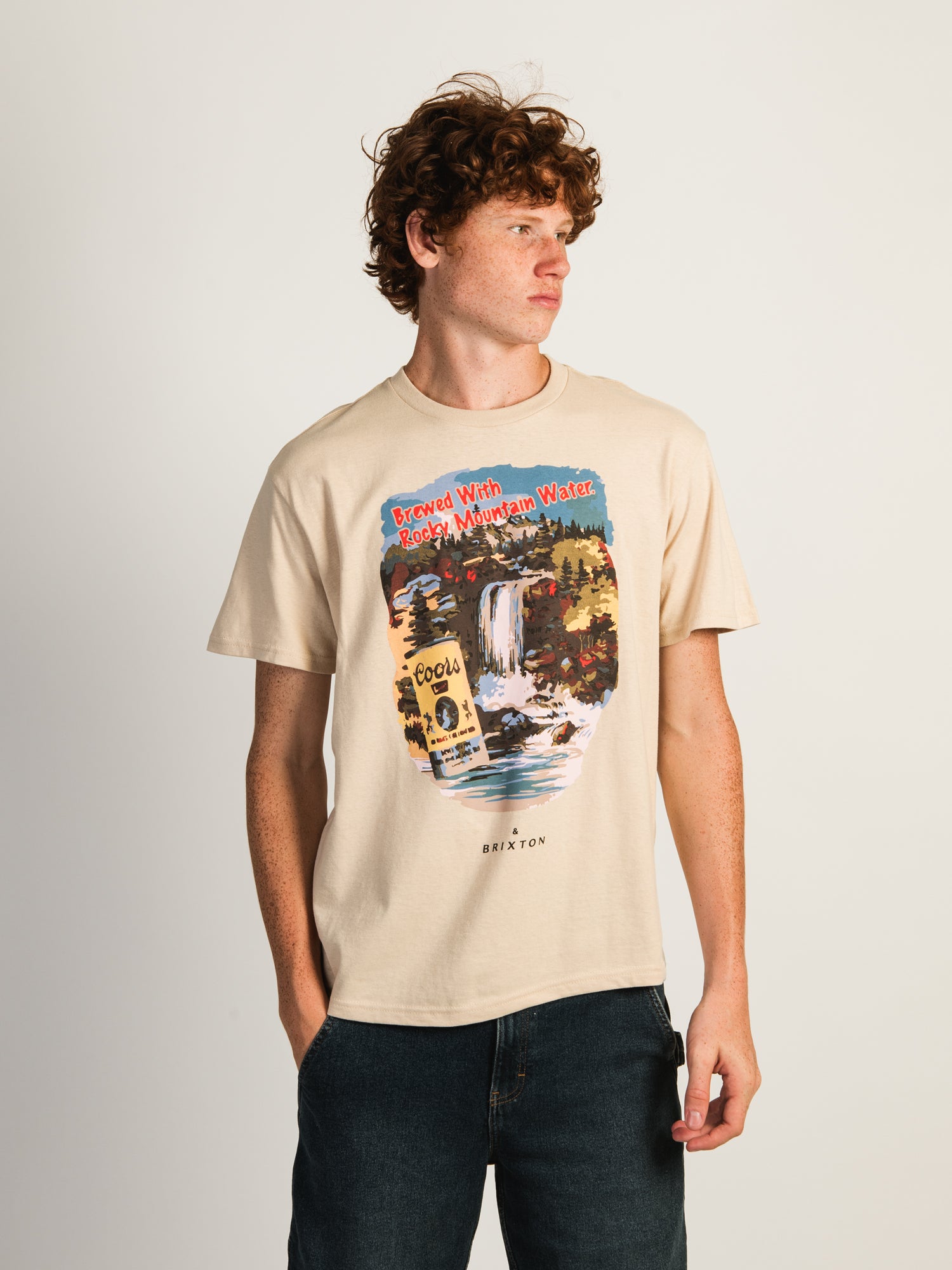 BRIXTON COORS Spring Tailored T-Shirt for Men - Slim Fit Casual Tee for Everyday Wear, Street Style & Outdoor Activities