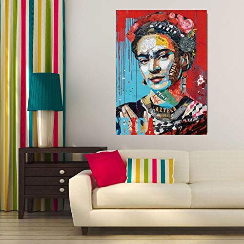 ZENDA Audrey Hepburn Portrait Wall Art - Premium Canvas Print for Home, Office & Bedroom Decor - Framed Vintage Hollywood Poster - Perfect Gift for Movie Lovers & Classic Film Fans