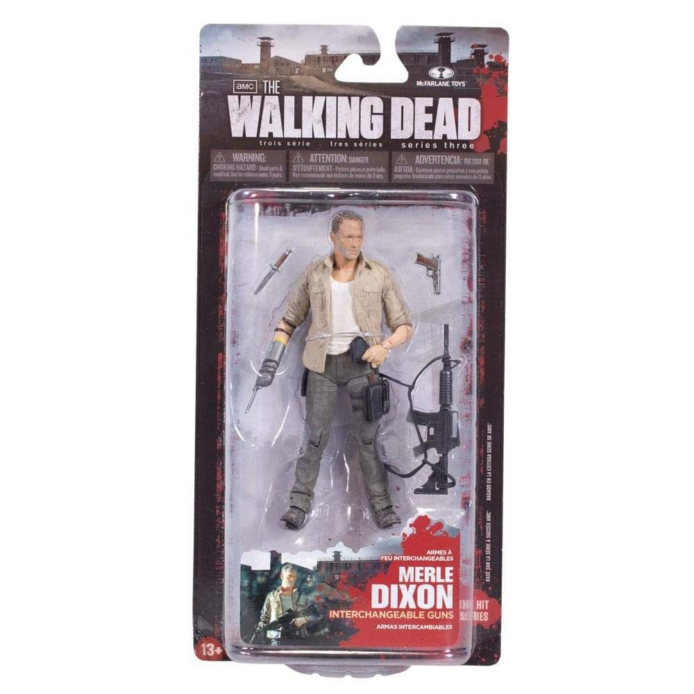 McFarlane Toys The Walking Dead TV Series 3 - Merle Dixon Action Figure | Collectible Zombie Apocalypse Character Model for Fans & Display | Perfect for Halloween Decor, Comic Con & The Walking Dead Merchandise Collection