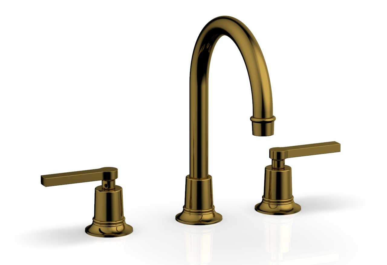 HEX MODERN Widespread Bathroom Faucet with Lever Handles - Model 501 04 - Perfect for Contemporary Vanities and Powder Rooms