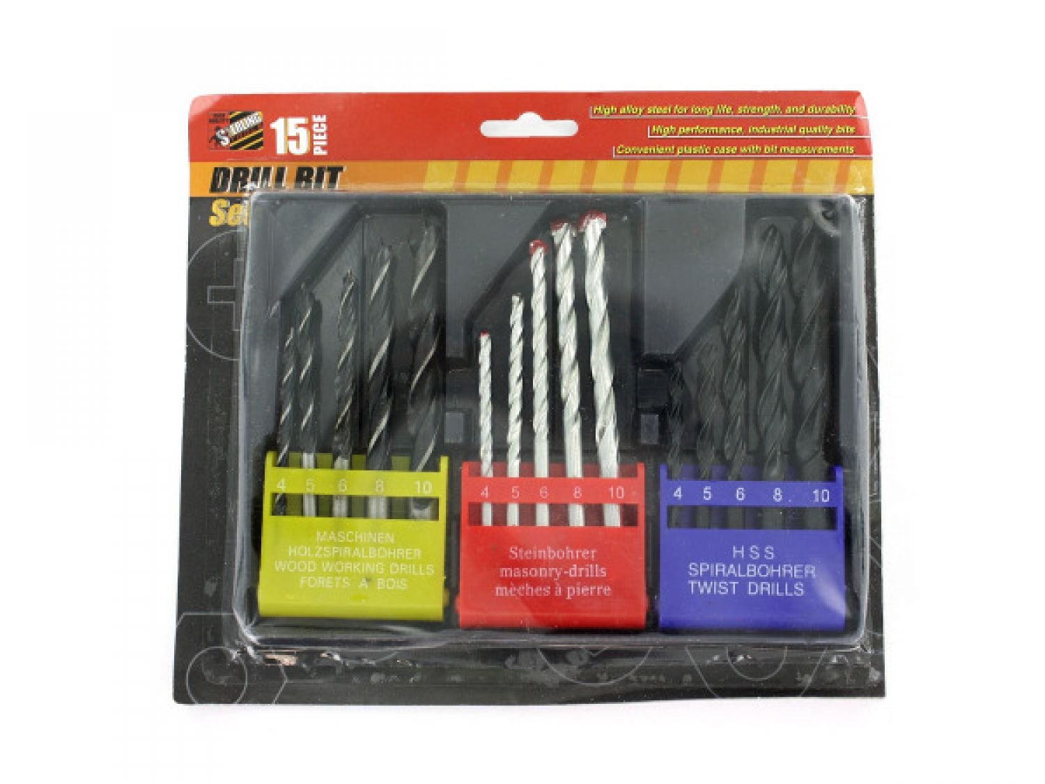 StarSun Depot 8-Piece Assorted Drill Bit Set - High-Speed Steel for Wood, Metal & Plastic - Perfect for DIY Projects, Home Repairs & Construction Work