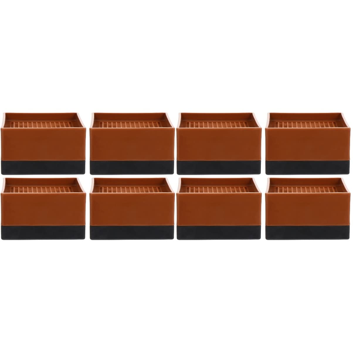 DOITOOL 8-Piece Plastic Bed Risers - Heavy Duty Furniture Lifters for Beds, Tables & Couches - Adjustable Height Bed Leg Extenders (Use for Storage, Moving, or Creating Extra Under-Bed Space)