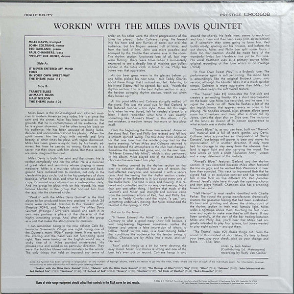 The Miles Davis Quartet - Classic Jazz Vinyl Records & CDs | Perfect for Jazz Lovers, Music Collectors & Relaxing Evenings