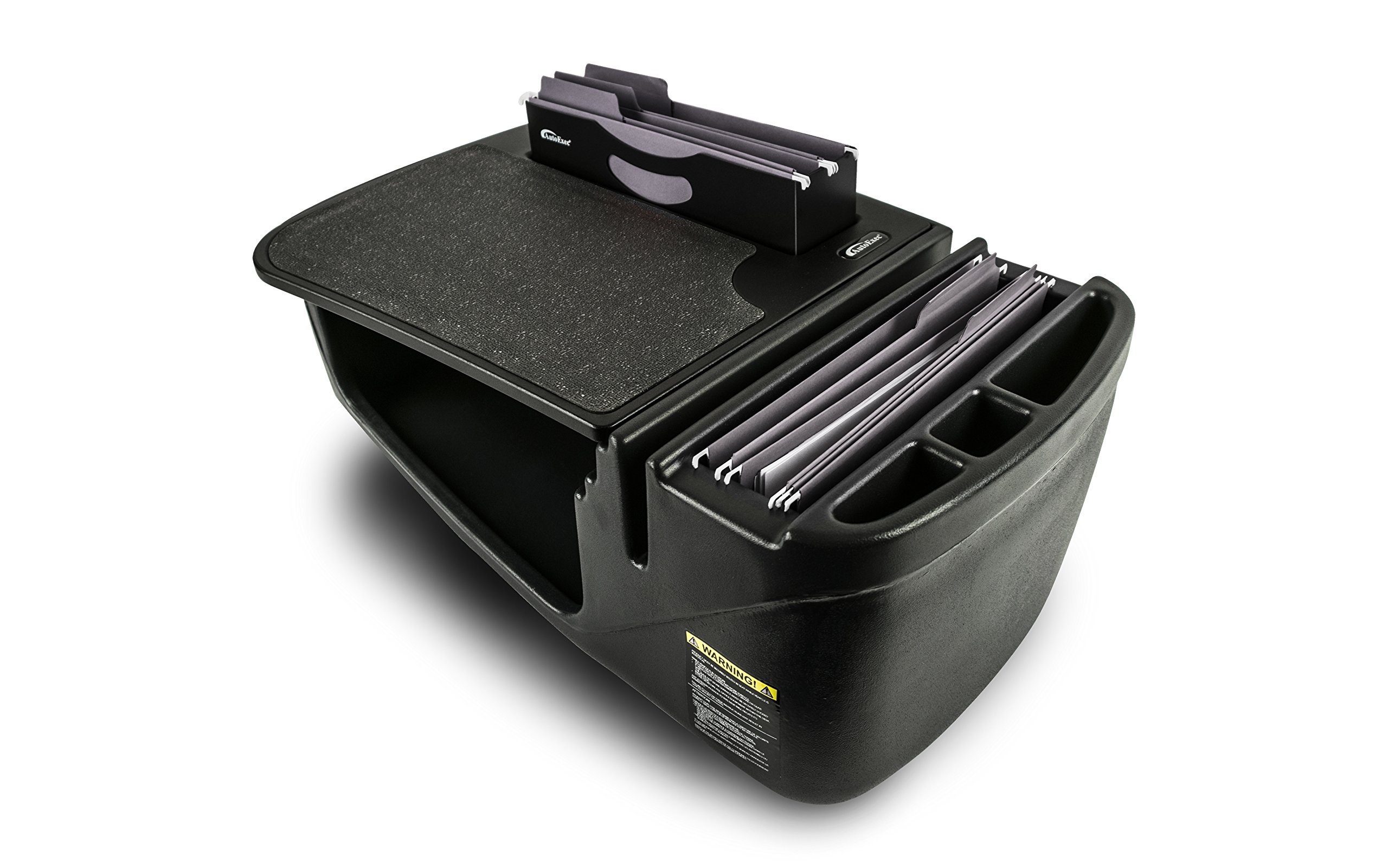 AutoExec AUE27000 Efficiency FileMaster Car Desk - Black Finish - Portable Office Organizer for Professionals & Commuters