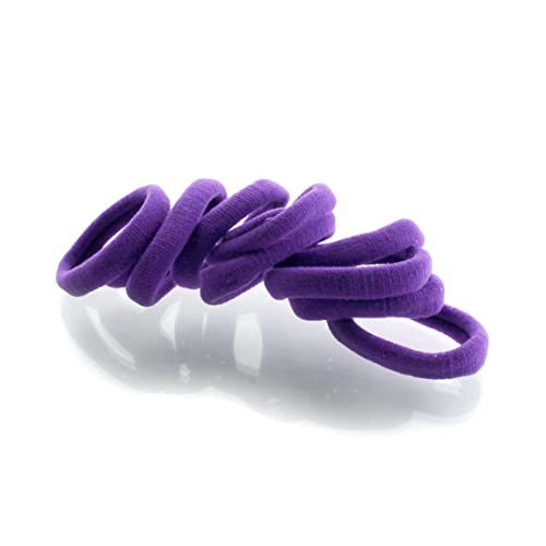 Premium Seamless Hair Bands for Girls - 1000pcs Small Ponytail Holders (Purple) - Perfect for School, Sports, and Everyday Hair Styling