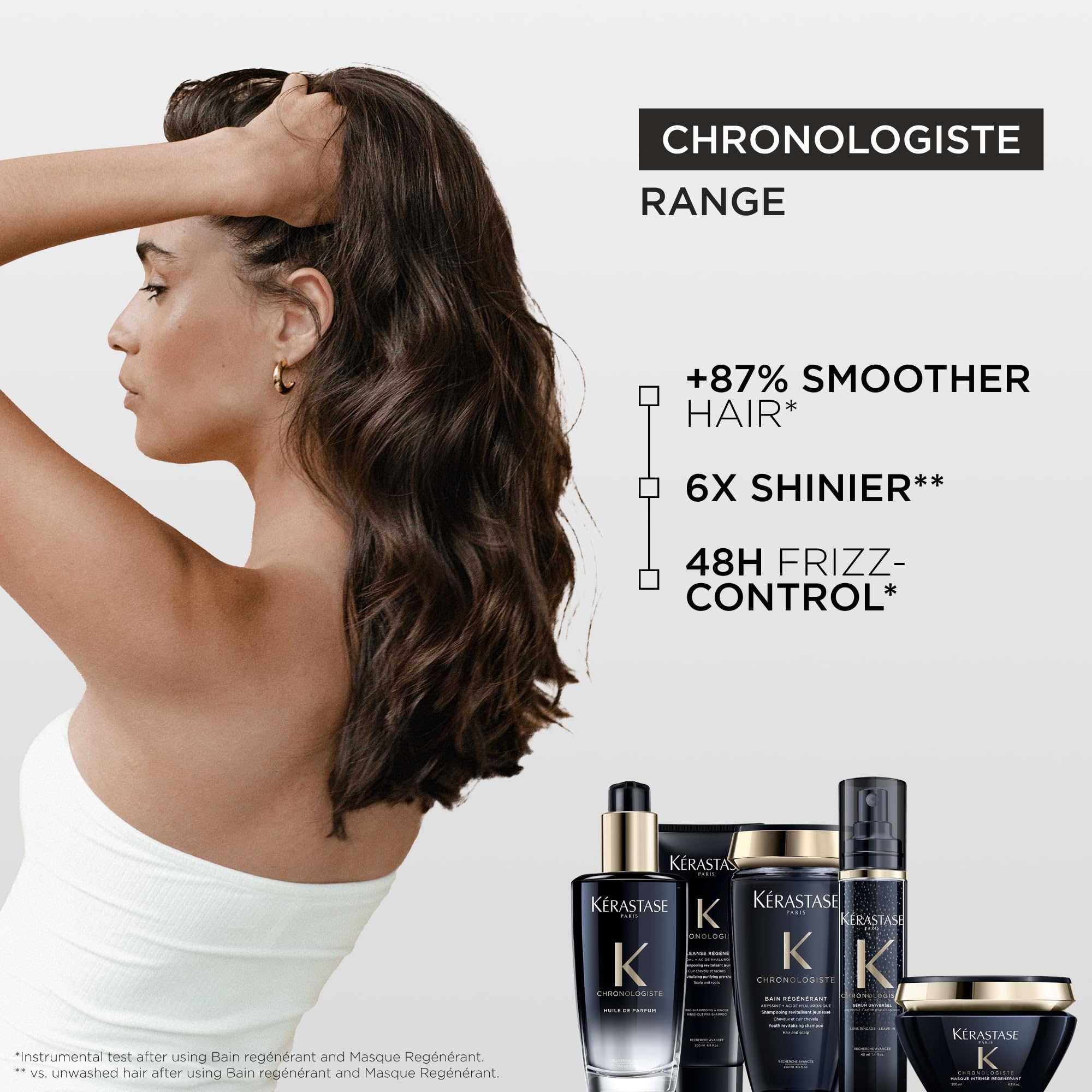 Kerastase Chronologiste Regenerating Shampoo and Hair Mask Set - Hydrating Treatment with Hyaluronic Acid & Vitamin E for Dry, Damaged, Brittle Hair - Revitalizes Hair & Scalp - Perfect for Salon-Quality At-Home Hair Care & Post-Color Treatment