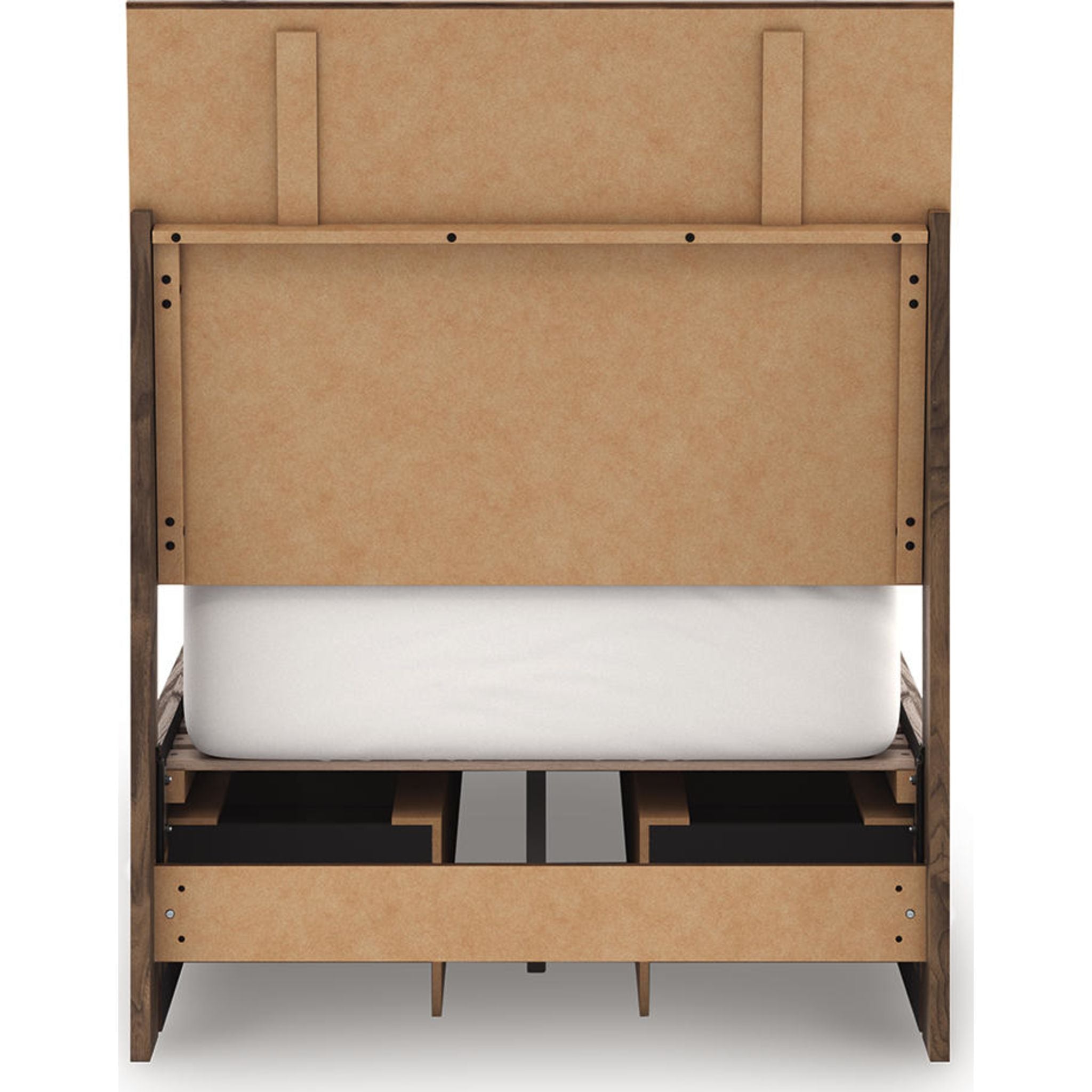 Chirason Twin Storage Bed with Underbed Drawers - Brown Wooden Frame - Space Saving Bedroom Furniture for Kids, Teens & Small Rooms