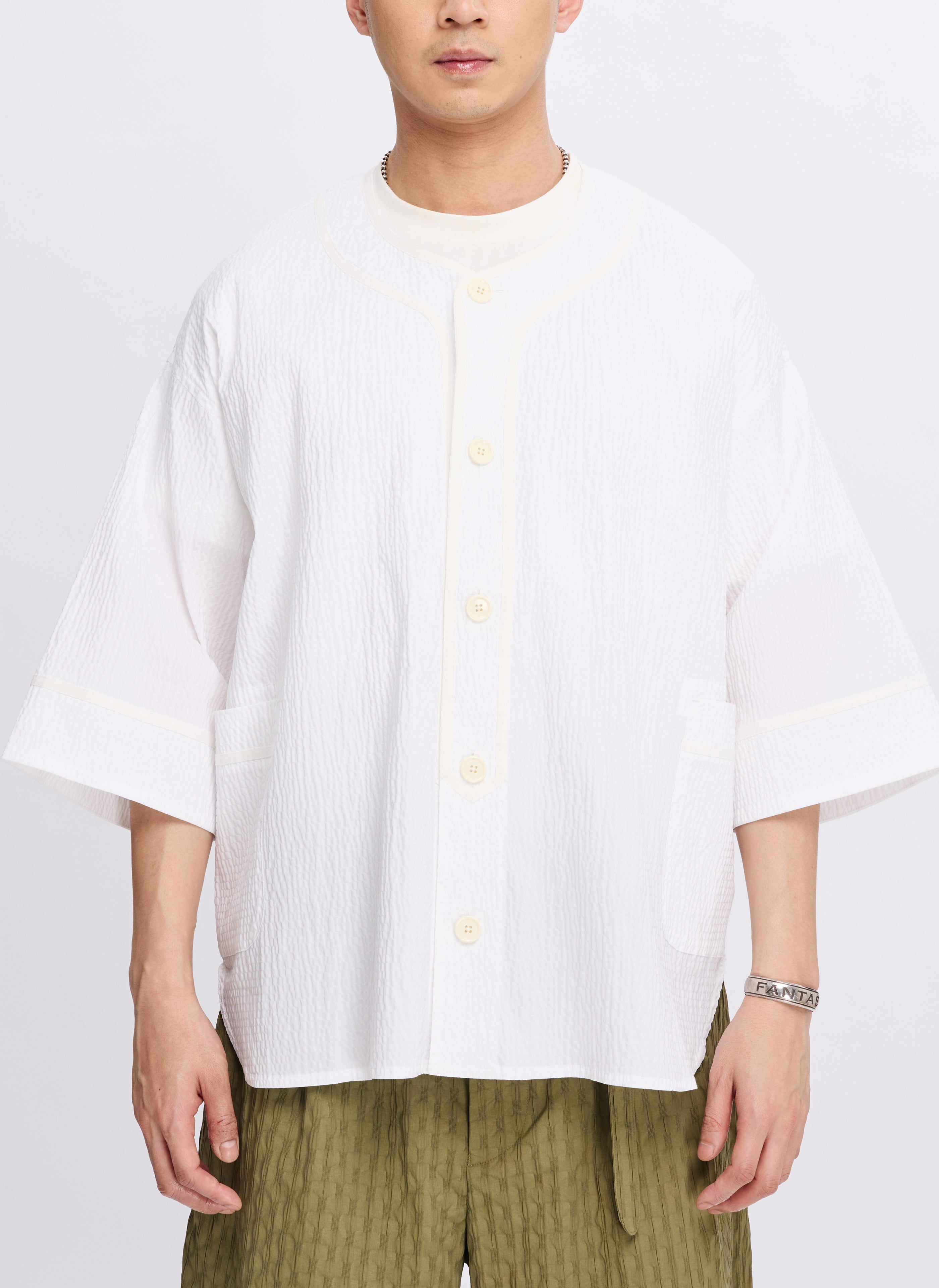Breathable Cotton Nylon Seersucker Baseball Jacket for Men & Women - Lightweight Sporty Outerwear for Casual Wear, Spring Outfits & Baseball Games