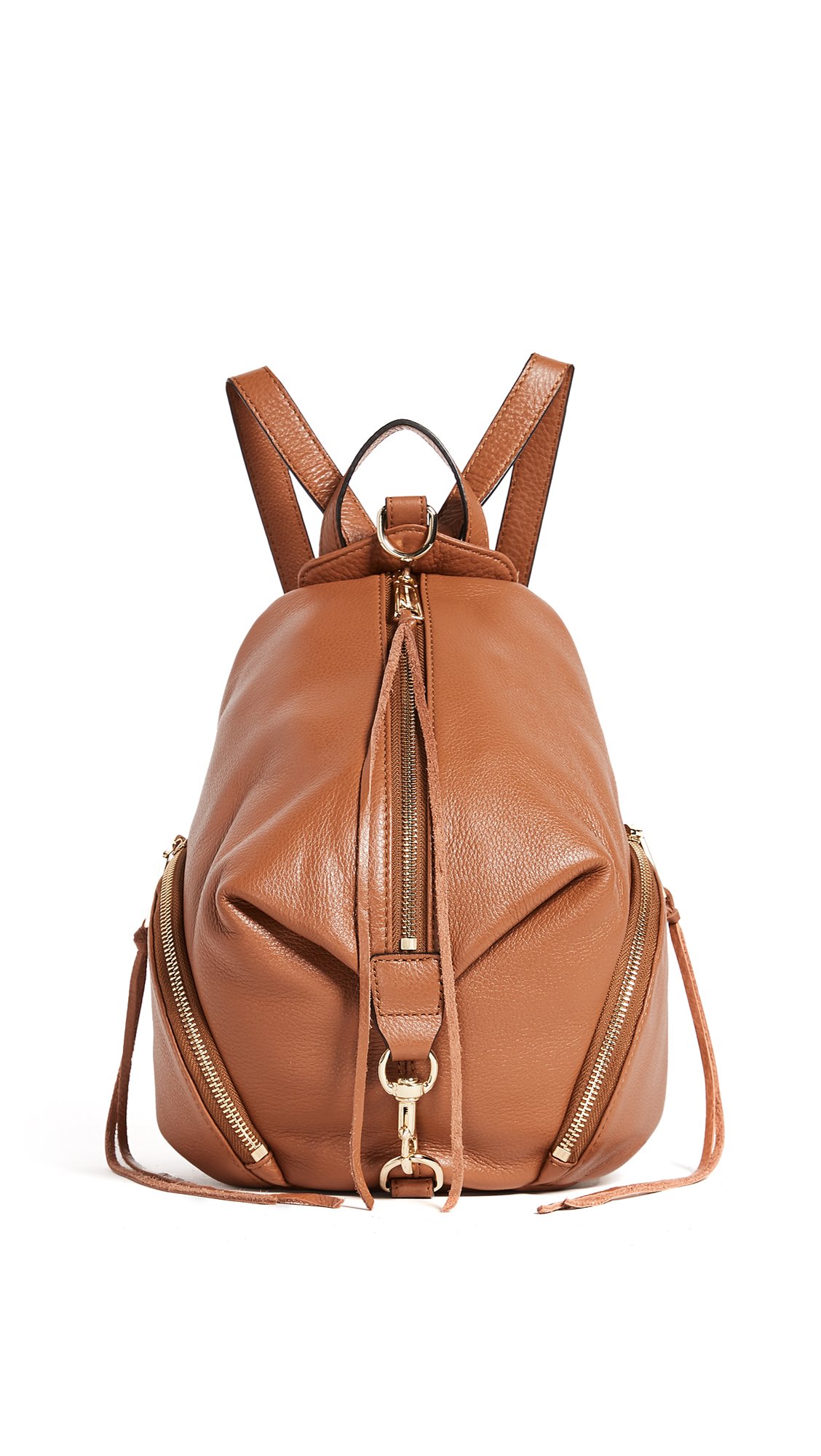 Rebecca Minkoff Medium Julian Backpack in Almond - Stylish Leather Laptop Backpack for Women, Perfect for Work, Travel & College