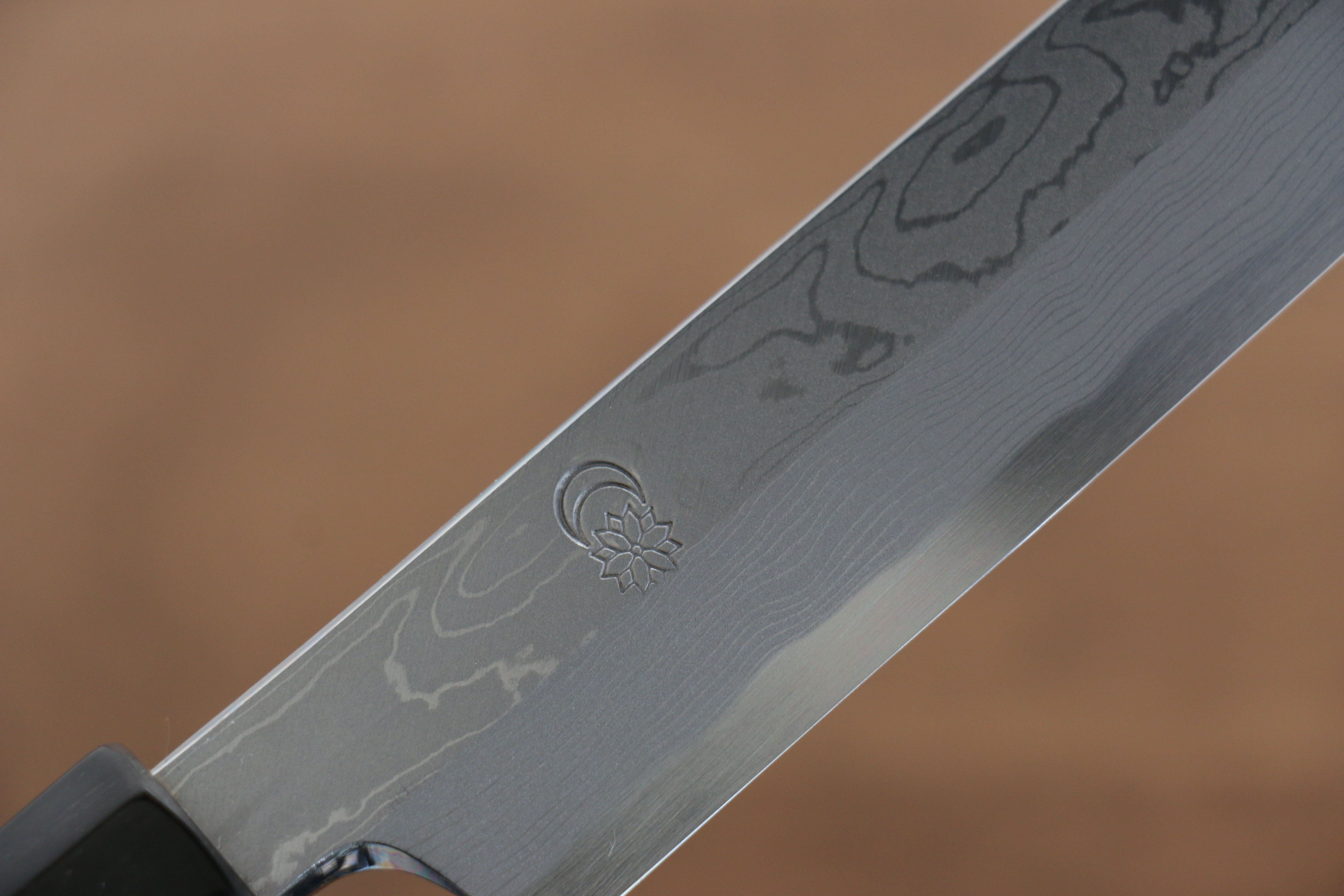 Premium Kikuzuki Blue Steel No.1 Damascus Sakimaru Takohiki 270mm Japanese Chef Knife with Magnolia Wood Handle - Perfect for Sushi, Sashimi & Professional Kitchen Use