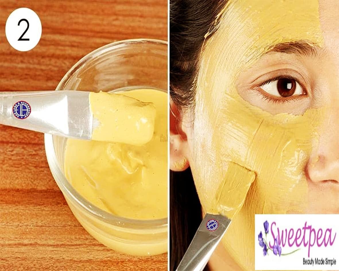 Sweetpea 3-Piece Facial Care Set - Adjustable Polycotton Headbands, Face Pack Brush & Cleaning Sponges for Women | Spa, Skincare & Makeup Routine | Multicolor
