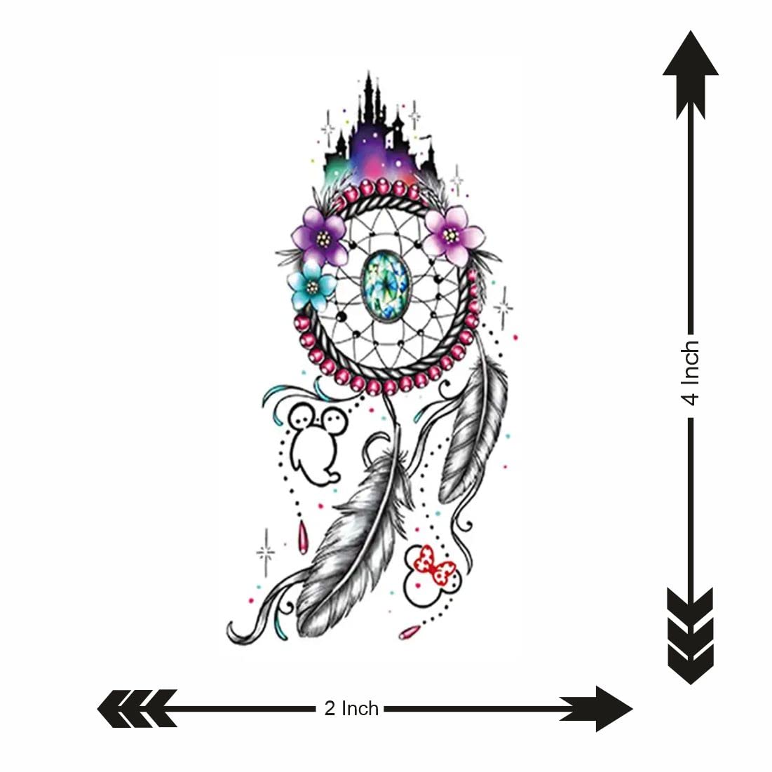 Dream Catcher Temporary Tattoos for Kids - Waterproof Body Art for Boys & Girls - Perfect for Parties, Halloween Costumes & Summer Fun