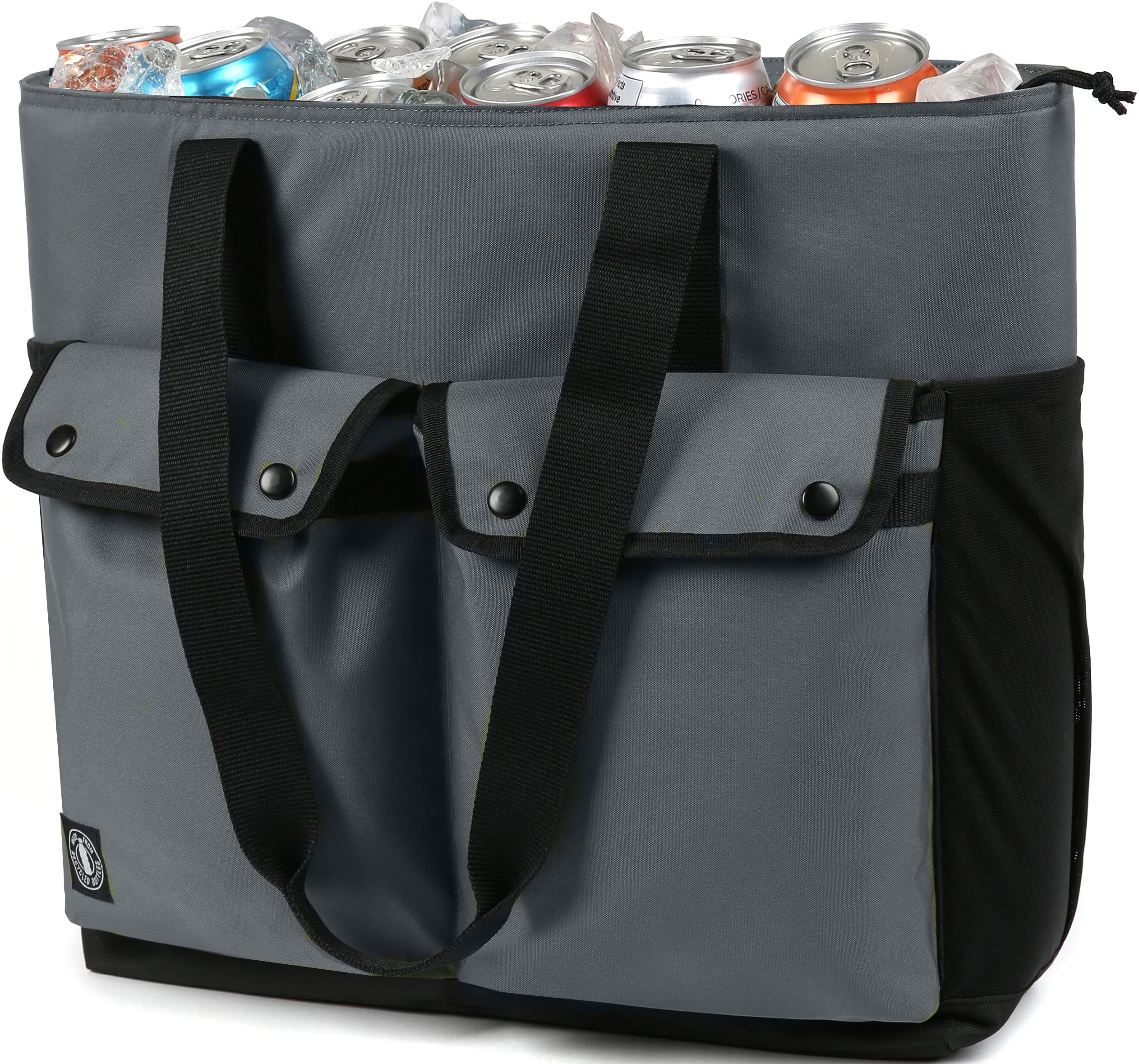 Arctic Zone Eco-Friendly Reusable Bags Set - Insulated Cooler Tote, Durable Satchel & Shopping Bag in Grey | Perfect for Groceries, Beach Trips & Work Commutes