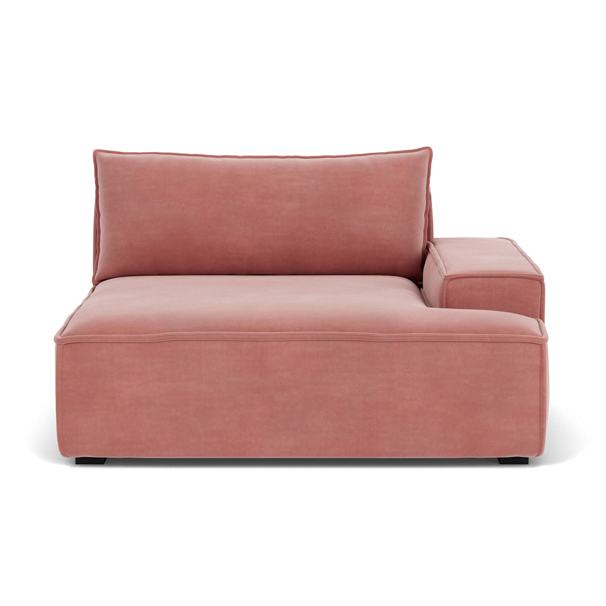 Daphne Velvet 1 Seater Right Arm Modular Sofa - Modern Living Room Furniture for Small Spaces, Apartments & Studios | Comfortable Single Seater Couch with Adjustable Design