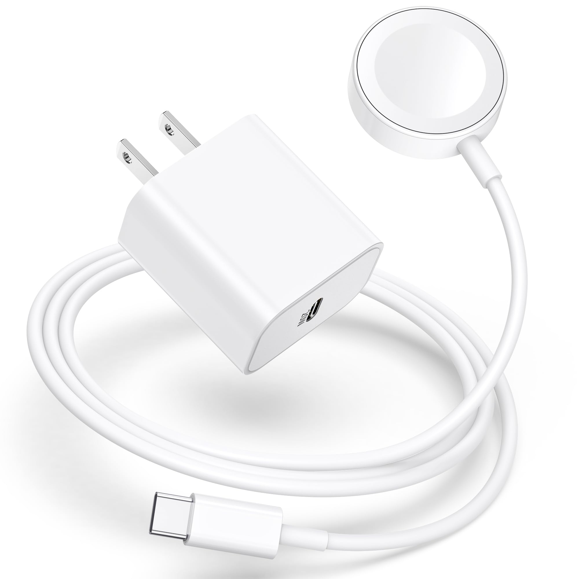 MFi Certified USB C Fast Charger for Apple Watch - 3FT Magnetic Charging Cable with 20W Wall Adapter (Compatible with Apple Watch Series Ultra 2/9/8/7/SE/6/5/4/3/2/1) - Perfect for Travel, Office & Nightstand Charging