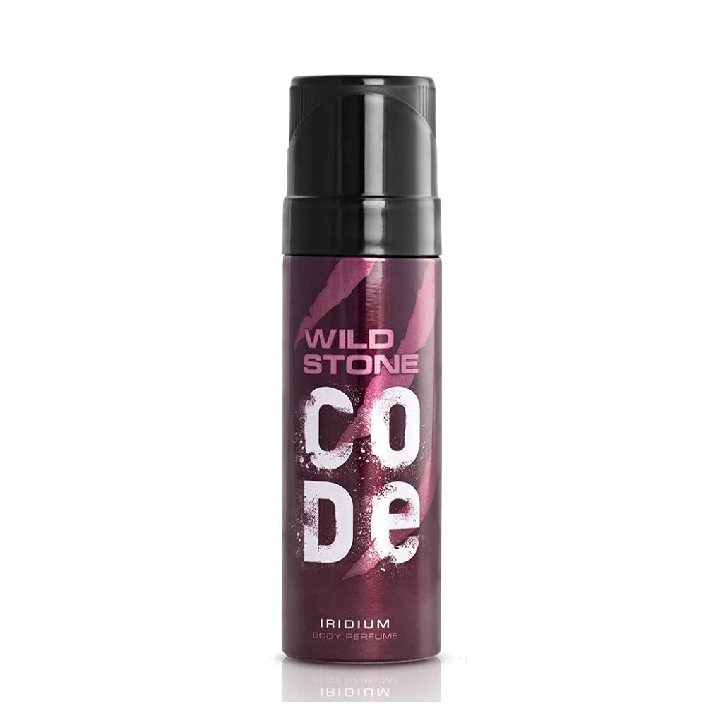 Wild Stone Code Iridium Men's Body Perfume - 120ml (4.06oz) Long Lasting Fragrance for Men | Fresh & Masculine Scent | Perfect for Daily Wear, Office & Evening Events