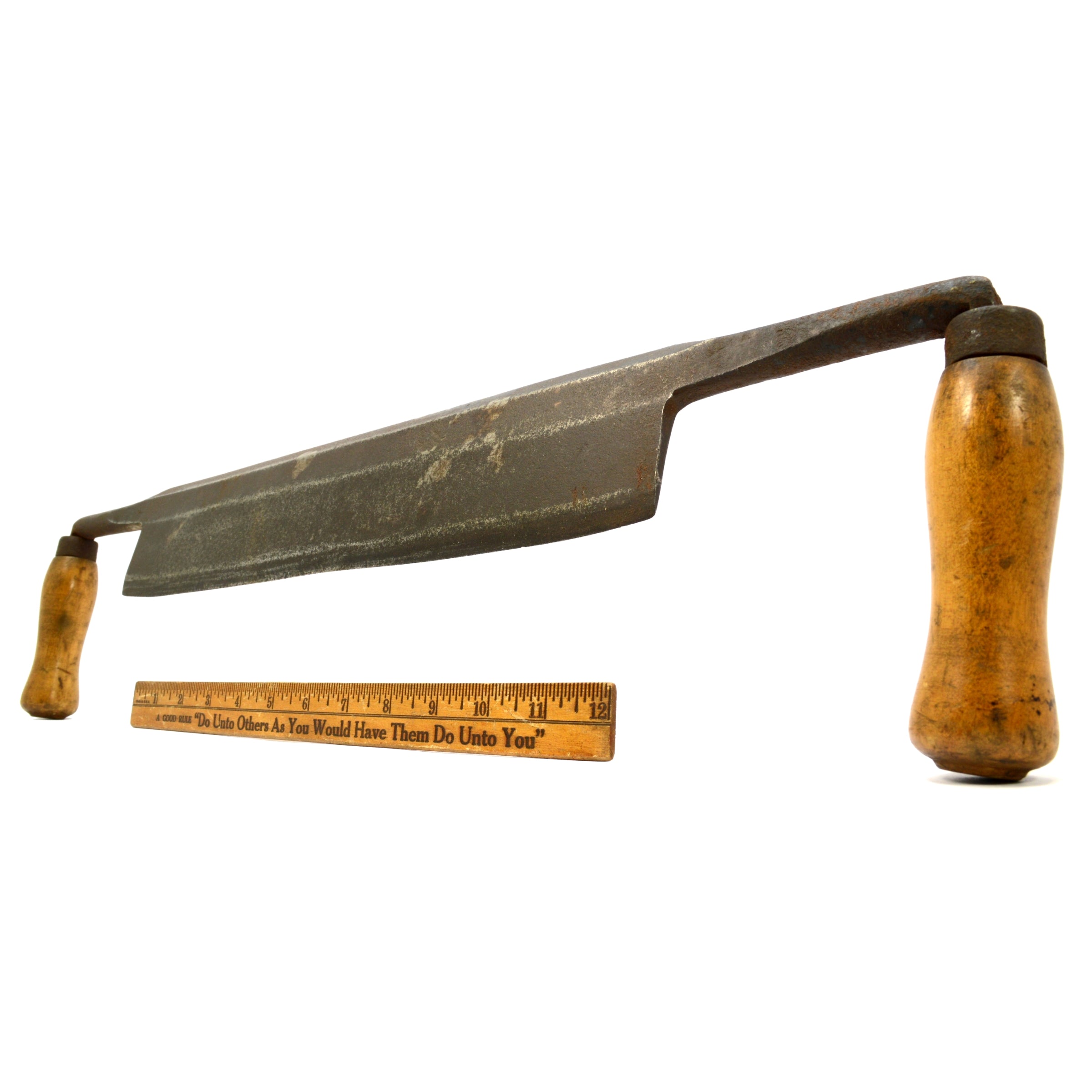 MAST BUILDER'S DRAW KNIFE - High Quality Woodworking Tool for Shaping & Carving Wood - Perfect for Boat Building, Timber Framing & DIY Wood Projects