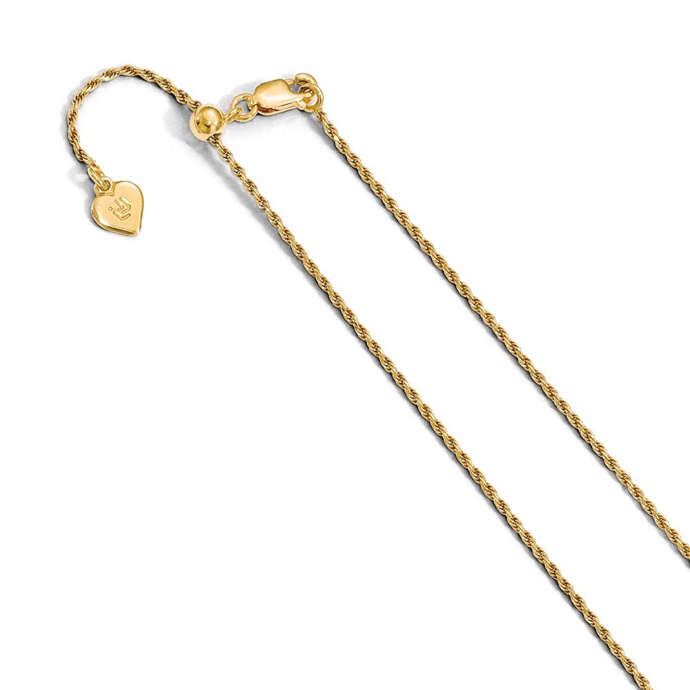 Jewels By Lux Leslie's 1.2mm Sterling Silver Gold-Plated Adjustable Rope Chain Bracelet - Perfect for Everyday Wear, Gifts & Layering Jewelry
