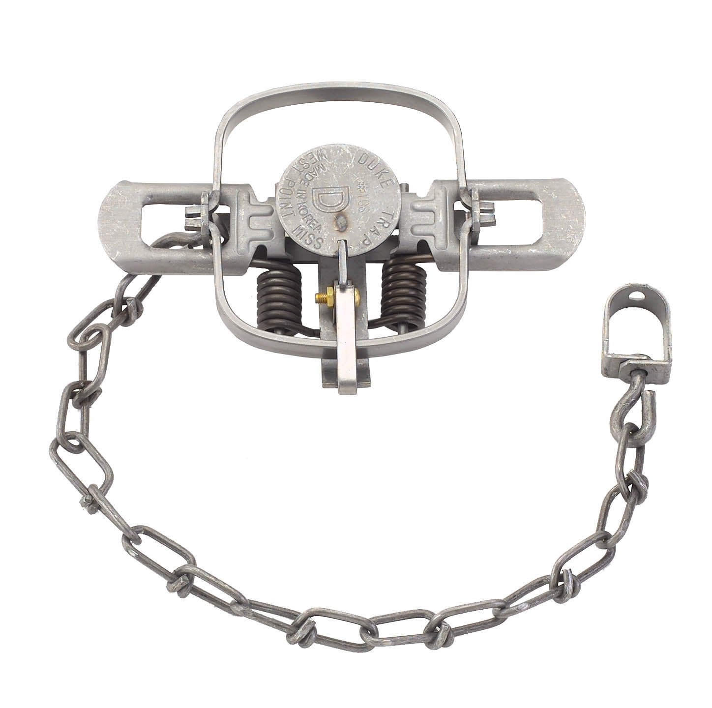 Duke Co. #1LS Mink & Muskrat Long Spring Trap - Heavy Duty Animal Trapping for Hunting, Pest Control & Fur Harvesting - Ideal for Outdoorsmen, Farmers & Wildlife Management