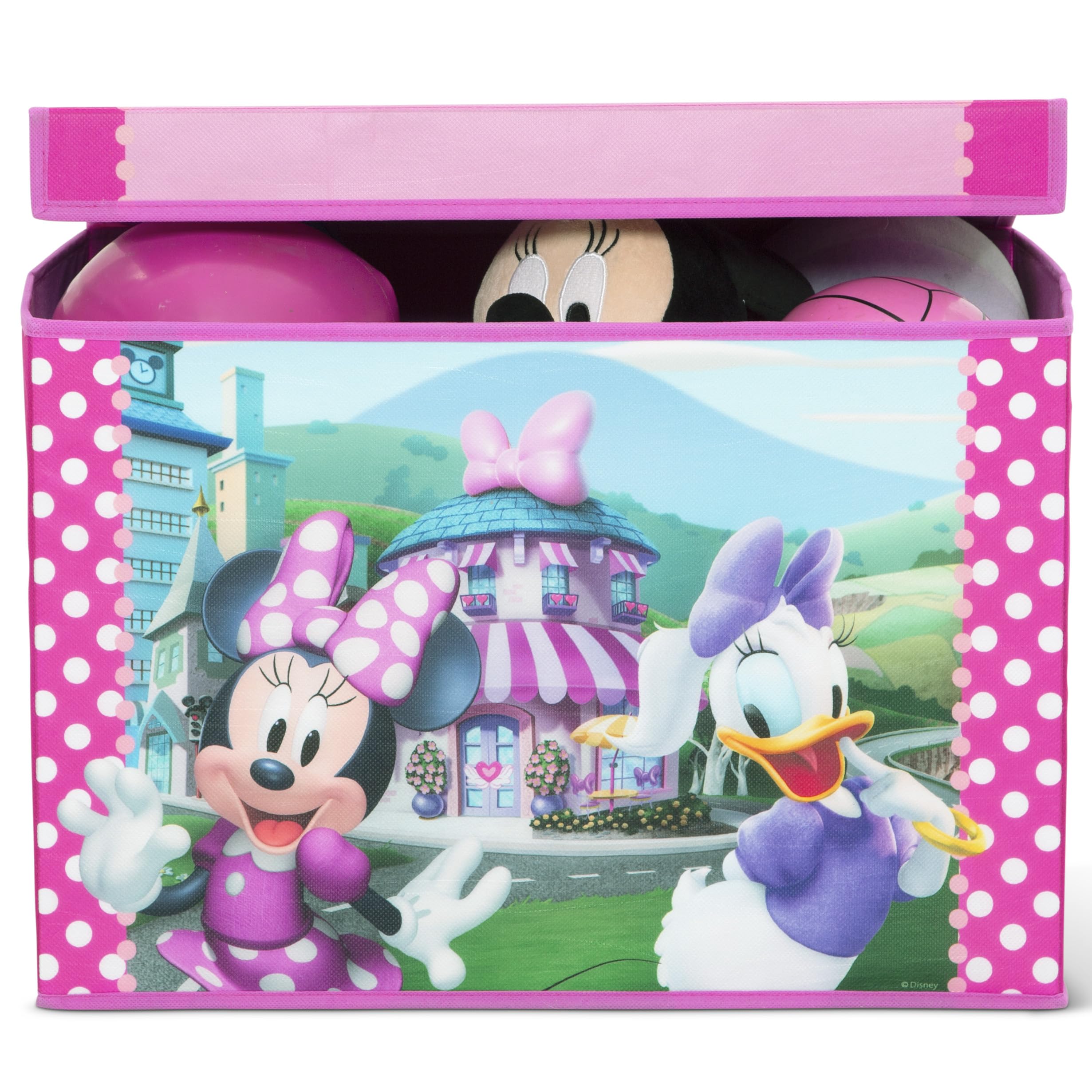 Delta Children Disney Minnie Mouse 4-Piece Toddler Bedroom Set - Toddler Bed, Table, Chair & Toy Box in Pink | Perfect for Girls' Room Decor & Playtime Fun
