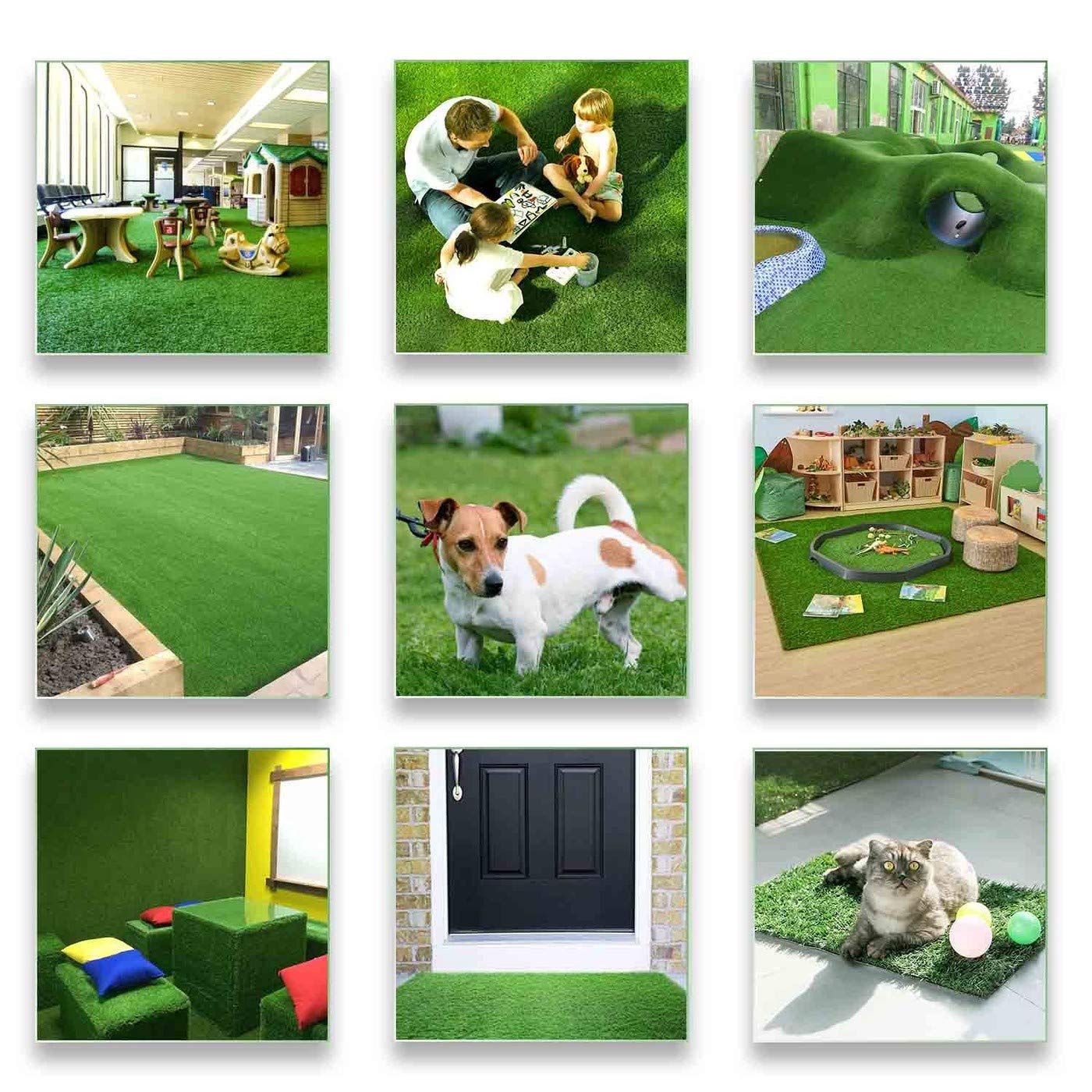 Premium 6FT x 8FT Pet-Friendly Artificial Grass Mat - Realistic & Thick Synthetic Turf for Dogs - Perfect for Outdoor Gardens, Patios, and Pet Play Areas