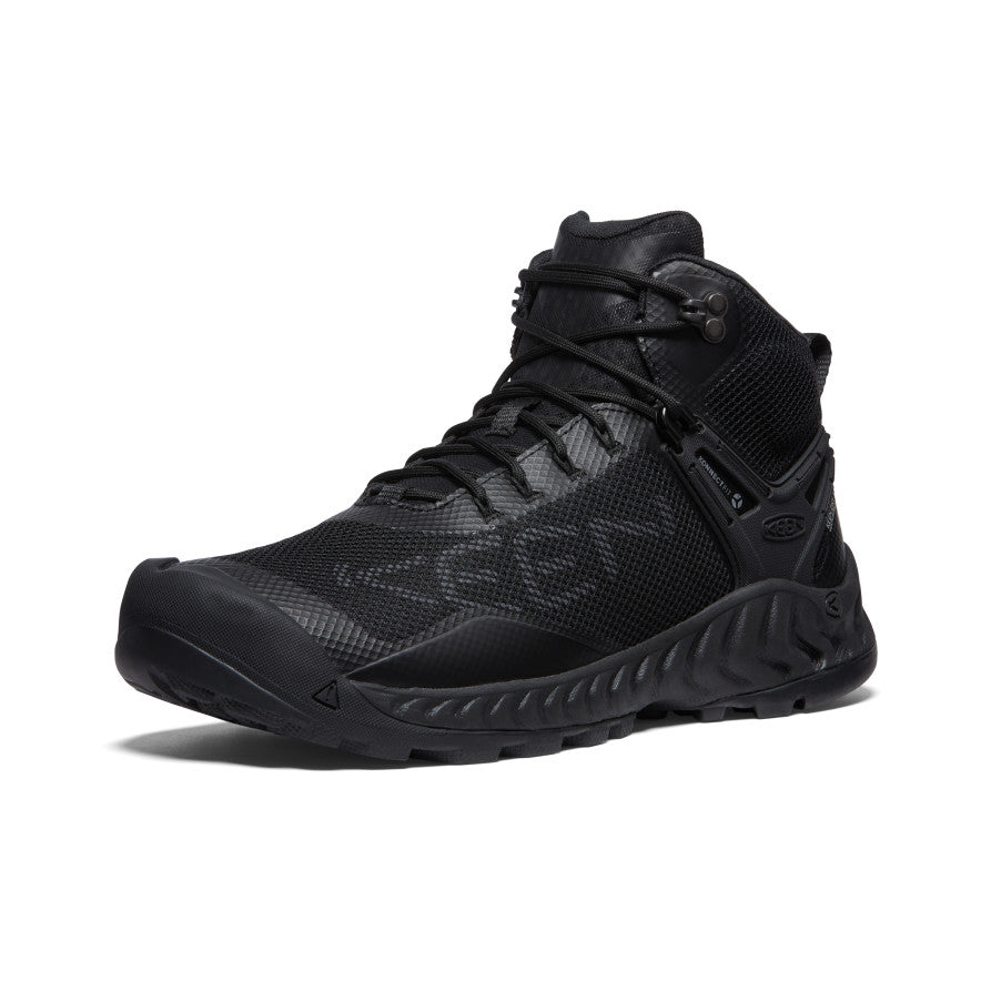 Nike Men's EVO MID WP Waterproof Hiking Boots - Triple Black Color for Outdoor Adventures & Trail Running