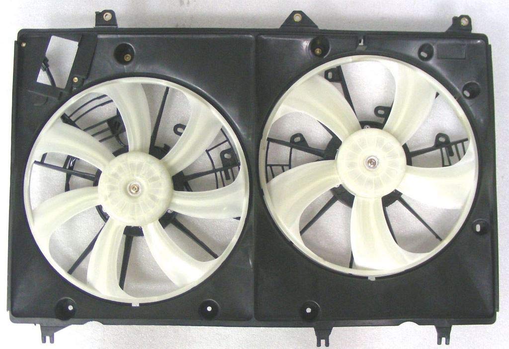 OE Replacement Toyota Highlander Radiator & Condenser Cooling Fan - TO3115155 - Perfect for Engine Cooling & AC System Maintenance