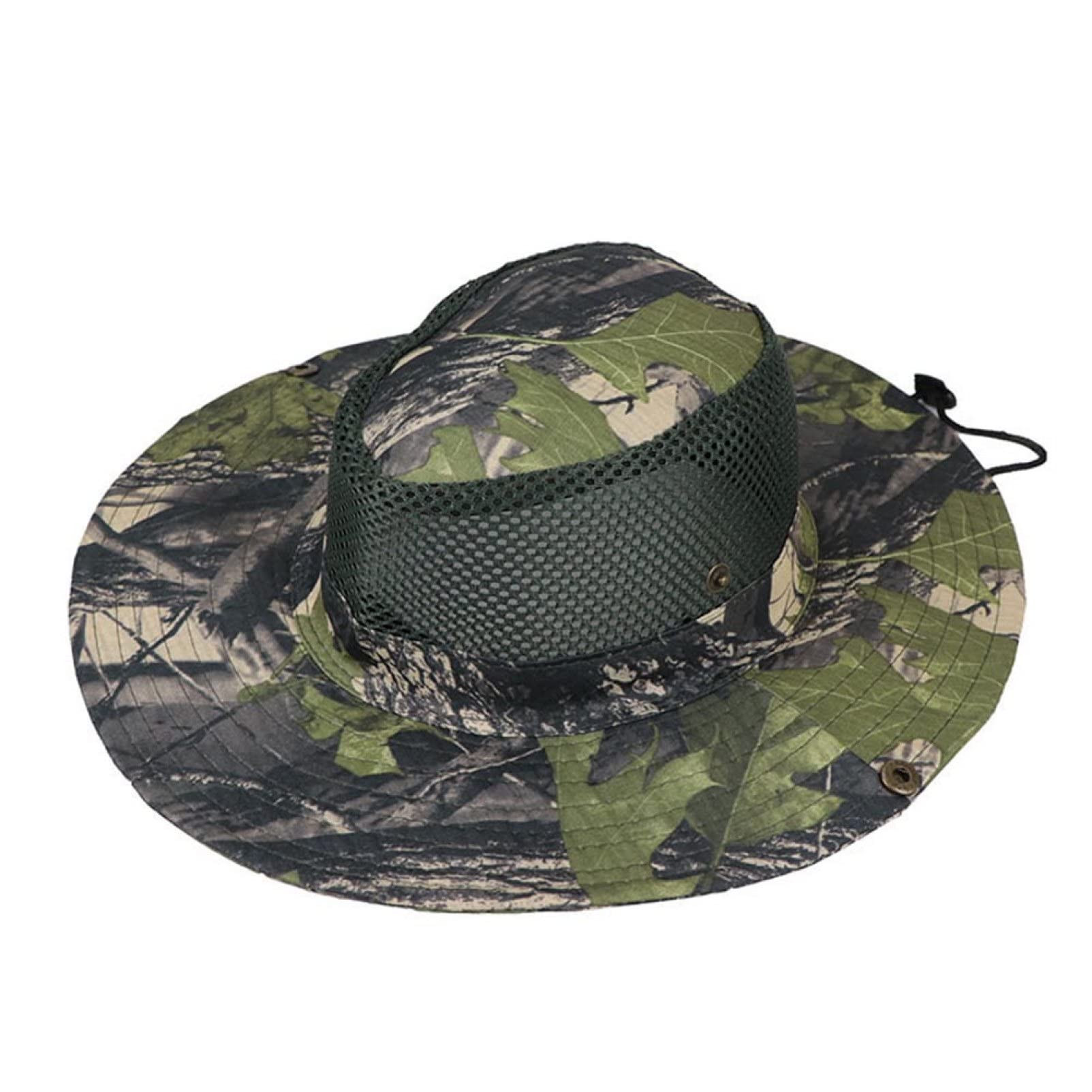 Men's Camouflage Bucket Hat - Wide Brim Sun Hat for Fishing, Camping & Outdoor Activities | Jungle Camo Fisherman Cap UV Protection