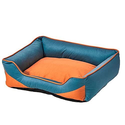 Small & Medium Dog Bed - Anti-Slip Washable Pet Bed with Removable Cover | Cozy Rectangle Dog & Cat Bed in 4 Sizes (XL, Orange) | Perfect for Crate Training, Home & Travel Use
