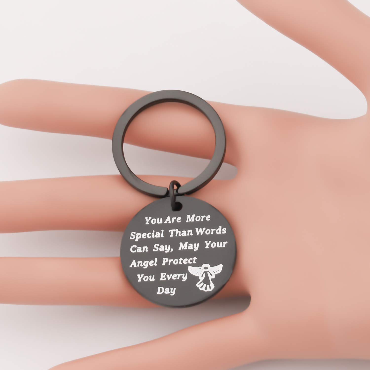 Guardian Angel Keychain for Travel Safety - Thoughtful Gift for New Drivers & Protection While Driving - Perfect for Car Keys & Safe Travel Accessories