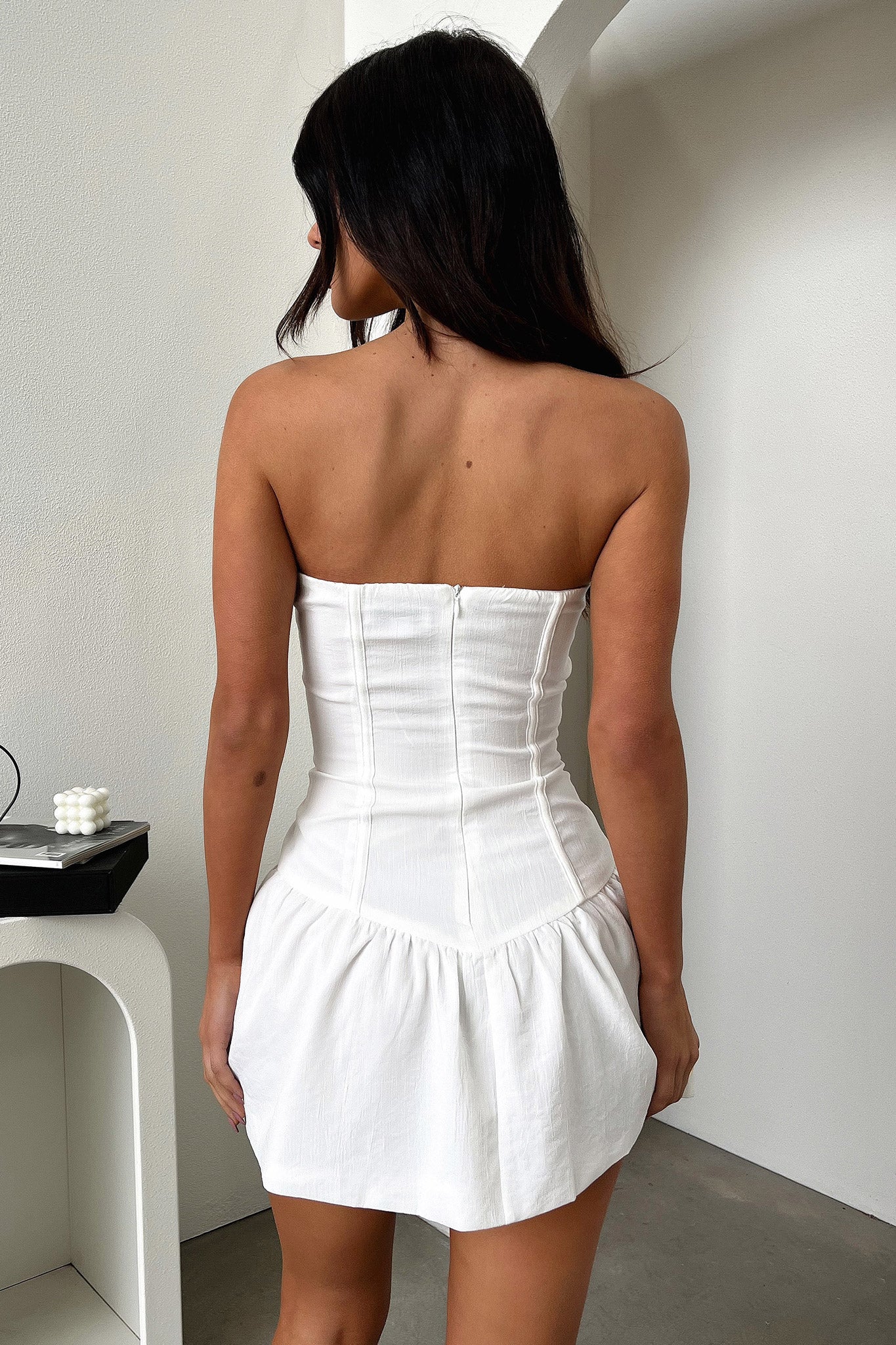 Melrose Women's White Summer Dress - Elegant Flowy A-Line Dress for Casual Wear, Beach, Party & Special Occasions