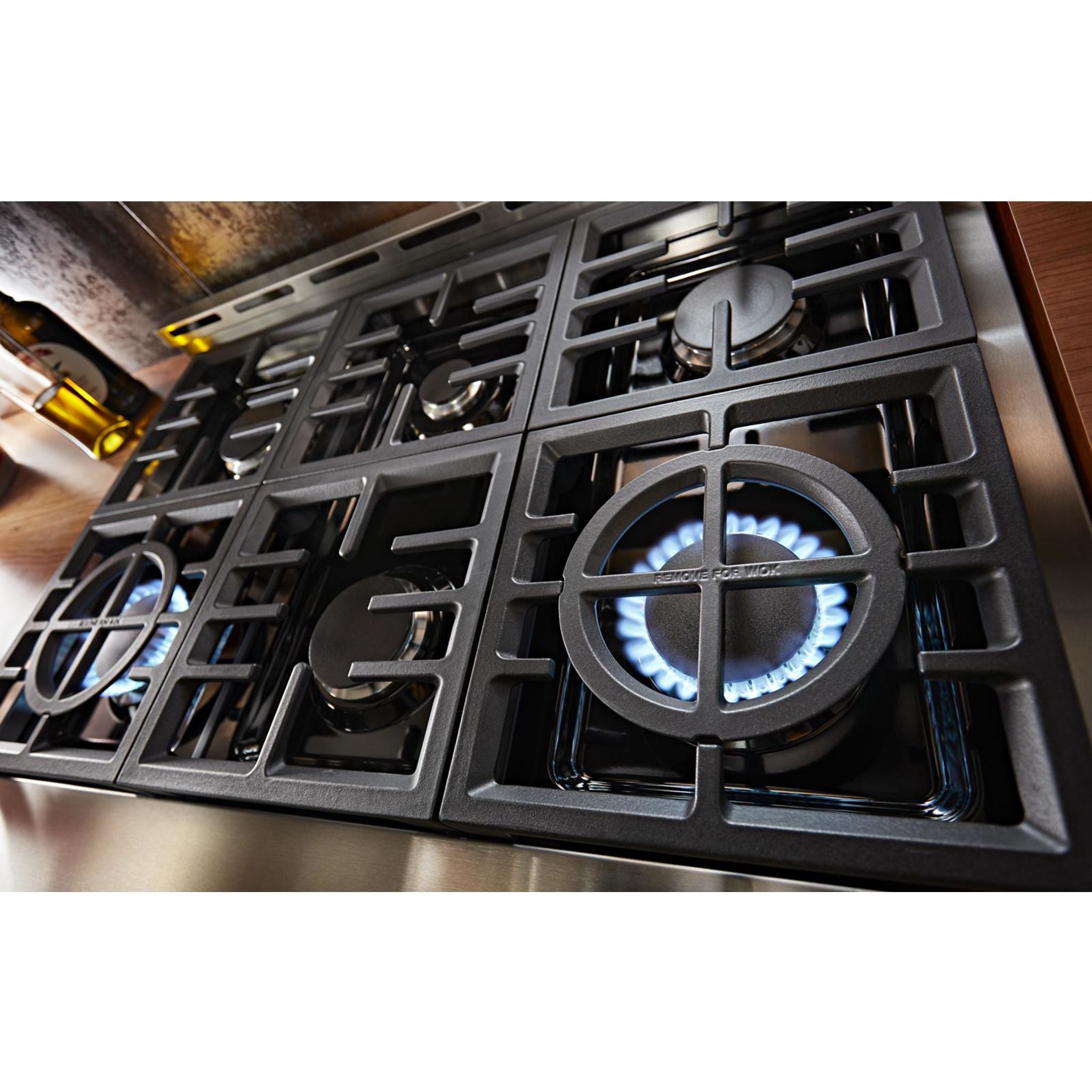 KitchenAid 5-Burner Gas Range (KFGC506JSS) - 30 Inch Stainless Steel Stove with Convection Oven - Perfect for Home Cooking & Baking