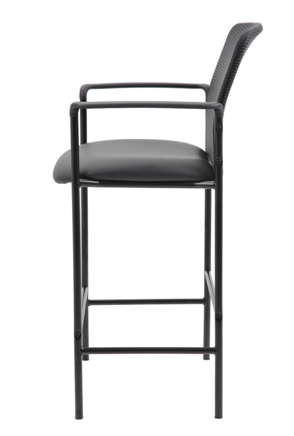 Boss Contemporary Mesh Counter Stool - Black B16909 | Modern Bar Stool for Kitchen Island, Breakfast Nook & Home Bar | Durable & Stylish Seating Solution